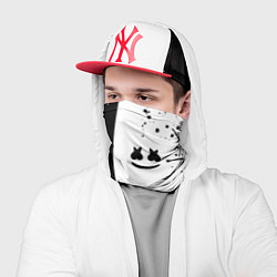 Бандана-труба Marshmello краски музыка, цвет: 3D-принт — фото 2