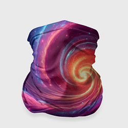 Бандана-труба Яркая неоновая галактика - нейросеть, цвет: 3D-принт