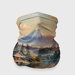 Бандана-труба Спокойный рассвет над японским горизонтом, цвет: 3D-принт