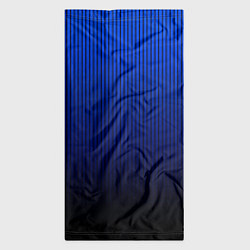 Бандана-труба Полосатый градиент сине-чёрный, цвет: 3D-принт — фото 2