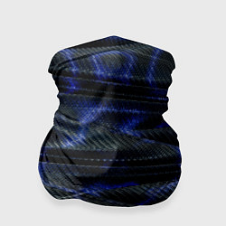 Бандана-труба Темно синие карбоновые волны, цвет: 3D-принт