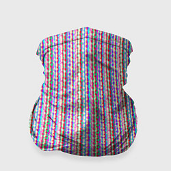 Бандана-труба Искажённые цветные полосы, цвет: 3D-принт