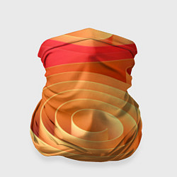 Бандана-труба Оранжевые объемные круги, цвет: 3D-принт