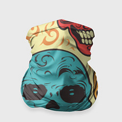 Бандана-труба Праздничные черепа, цвет: 3D-принт
