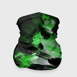 Бандана-труба Green dark abstract geometry style, цвет: 3D-принт