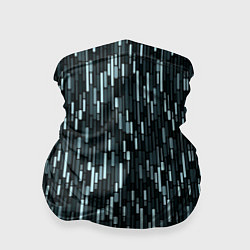 Бандана-труба Тёмный бирюзовый паттерн полосочки, цвет: 3D-принт