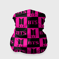 Бандана BTS pattern pink logo