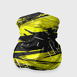 Бандана-труба Yellow geometry - спортивный узор, цвет: 3D-принт