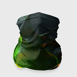 Бандана-труба Зеленая абстрактная неоновая текстура, цвет: 3D-принт