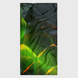 Бандана-труба Зеленая абстрактная неоновая текстура, цвет: 3D-принт — фото 2