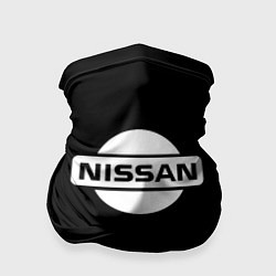 Бандана-труба Nissan logo white, цвет: 3D-принт