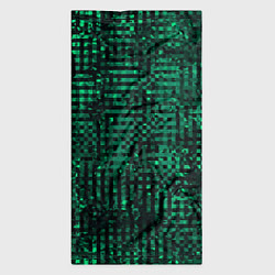 Бандана-труба Чёрно-зелёный абстрактный, цвет: 3D-принт — фото 2