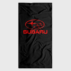 Бандана-труба Subaru red logo, цвет: 3D-принт — фото 2