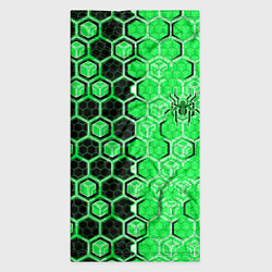 Бандана-труба Техно-киберпанк шестиугольники зелёный и чёрный с, цвет: 3D-принт — фото 2