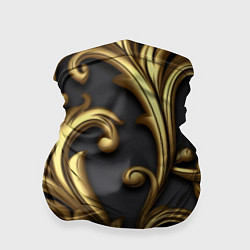Бандана-труба Яркие золотые объемные узоры, цвет: 3D-принт