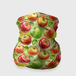 Бандана-труба Натуральные яблоки паттерн, цвет: 3D-принт