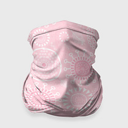 Бандана-труба Розовый цветочный паттерн, цвет: 3D-принт