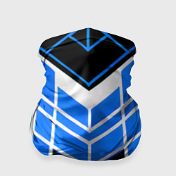 Бандана-труба Blue and black stripes on a white background, цвет: 3D-принт