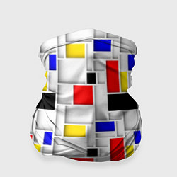 Бандана-труба Геометрия цветных Пит Мондриан, цвет: 3D-принт