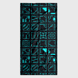 Бандана-труба Квадратные геометрические инженерные синие схемы п, цвет: 3D-принт — фото 2