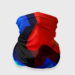 Бандана Синий и красный полигоны