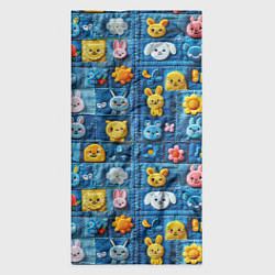 Бандана-труба Пэчворк с зайчиками, цвет: 3D-принт — фото 2