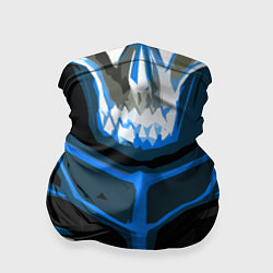 Бандана-труба Blue stripes on a black and white background, цвет: 3D-принт