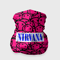 Бандана-труба Nirvana pink logo, цвет: 3D-принт