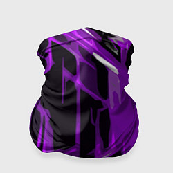 Бандана-труба Abstract purple stripes on a black background, цвет: 3D-принт