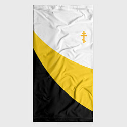 Бандана-труба Мы русские с нами Бог малый желтый крест Николай I, цвет: 3D-принт — фото 2