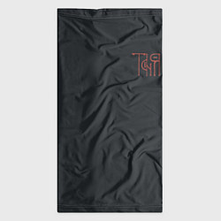 Бандана-труба Вязью Татьяна - красная надпись, цвет: 3D-принт — фото 2