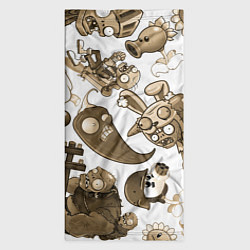 Бандана-труба Растения против зомби в бежевых тонах, цвет: 3D-принт — фото 2