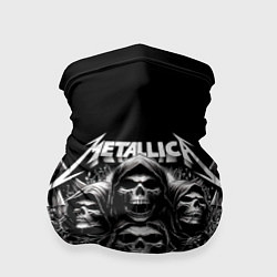 Бандана-труба Metallica - four skulls, цвет: 3D-принт