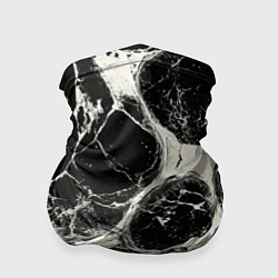 Бандана-труба Бело-черная потертая текстура, цвет: 3D-принт