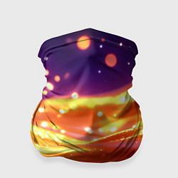 Бандана-труба Золотая волнистая текстура, цвет: 3D-принт