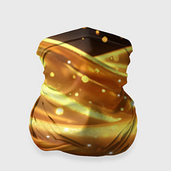 Бандана-труба Золотая ткань с блестками, цвет: 3D-принт