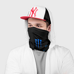 Бандана-труба Monster energy голубые краски, цвет: 3D-принт — фото 2