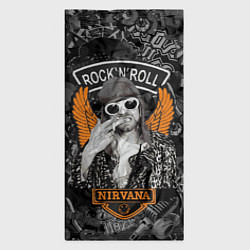 Бандана-труба Nirvana Курт Кобейн на фоне гитар, цвет: 3D-принт — фото 2