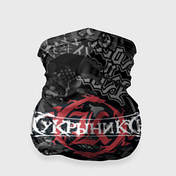 Бандана Кукрыниксы логотип на фоне гитар