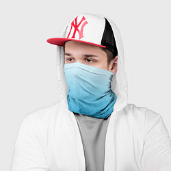 Бандана-труба Голубой мягкий градиент текстура крошка, цвет: 3D-принт — фото 2