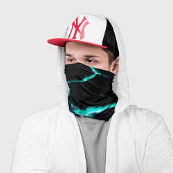 Бандана-труба Color light blue black, цвет: 3D-принт — фото 2