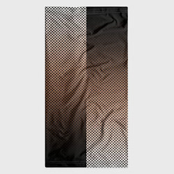 Бандана-труба Чёрно-коричневый текстурный градиент пополам, цвет: 3D-принт — фото 2