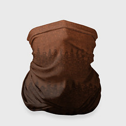 Бандана-труба Чёрно-коричневый полосы от светлого к тёмному, цвет: 3D-принт