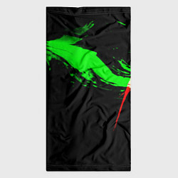 Бандана-труба Color black green red, цвет: 3D-принт — фото 2