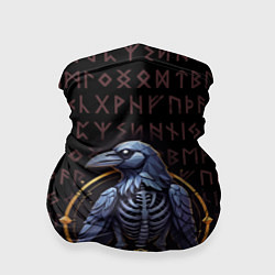 Бандана-труба Ворон и руны, цвет: 3D-принт