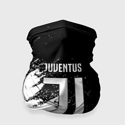 Бандана-труба Juventus черно белые краски, цвет: 3D-принт