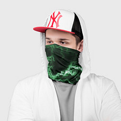 Бандана-труба Lightning green line, цвет: 3D-принт — фото 2