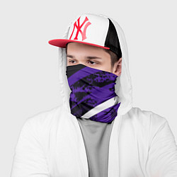 Бандана-труба Color black purple line, цвет: 3D-принт — фото 2