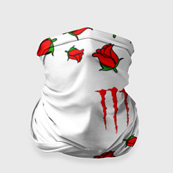 Бандана-труба Monster energy steel rose, цвет: 3D-принт
