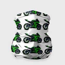 Бандана-труба Motorbike green, цвет: 3D-принт